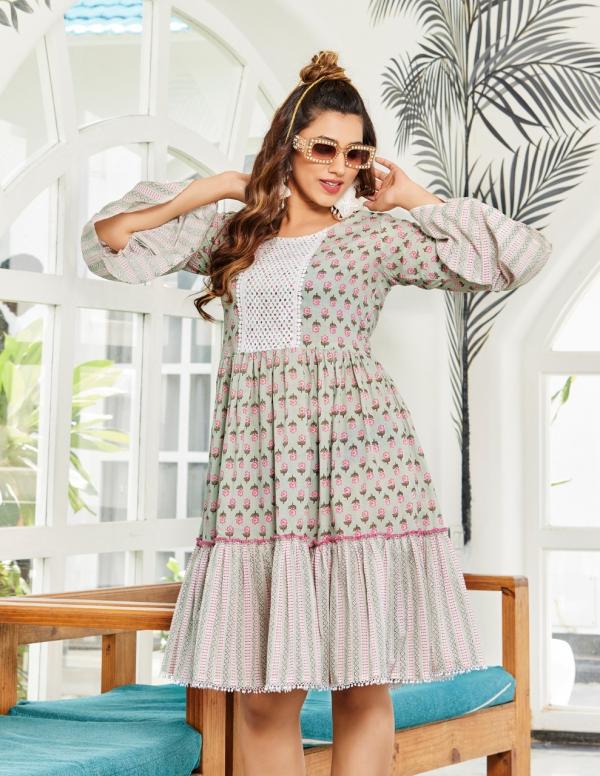 Flair Talk 1 Designer Wear Tunic Short Kurti Collection